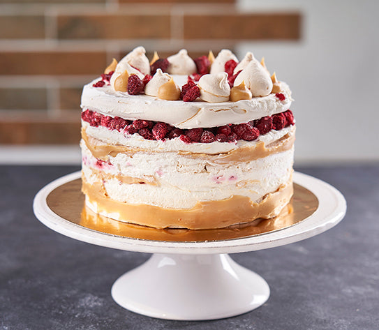 Torta fría Merengue Frambuesa Manjar Blanco